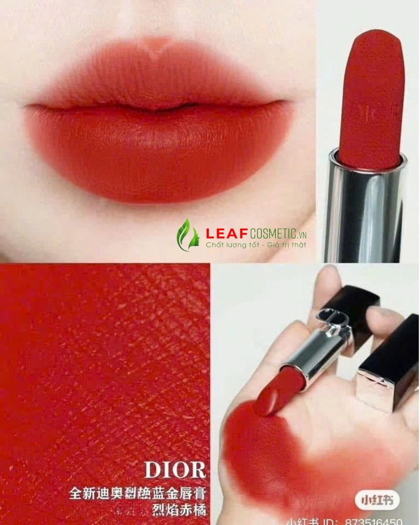 Son Thỏi Dior Rouge Dior Velvet 756 Organza Veil – Màu Đỏ Hồng