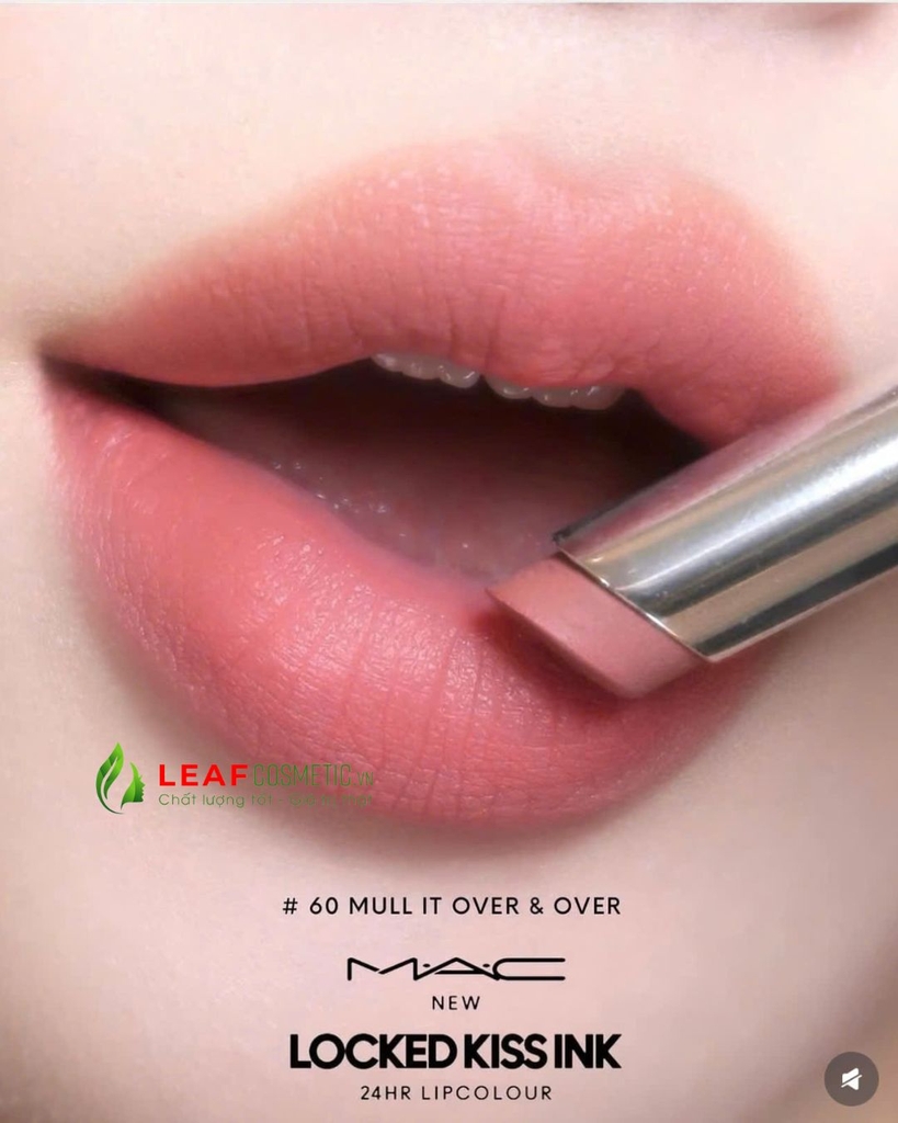 Son MAC Locked Kiss 24HR Lipstick 60 Mull It Over And Over - Màu Cam Đất Nude