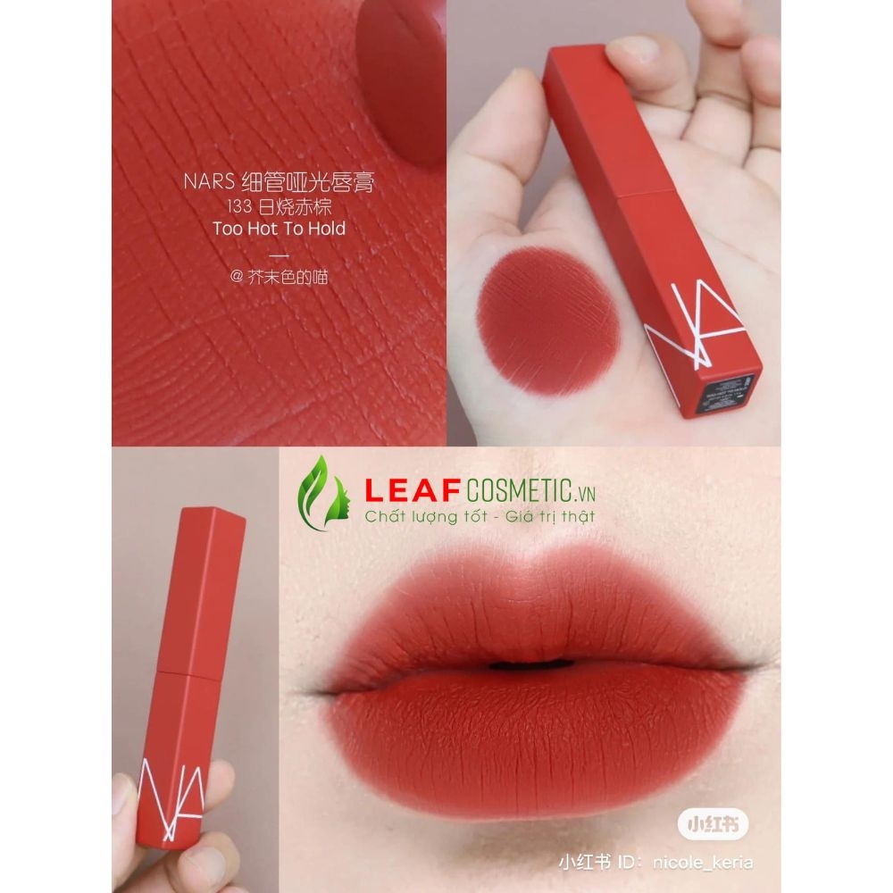Son Thỏi Nars Powermatte Lipstick 133 Too Hot To Hold - Màu Đỏ Lá Phong