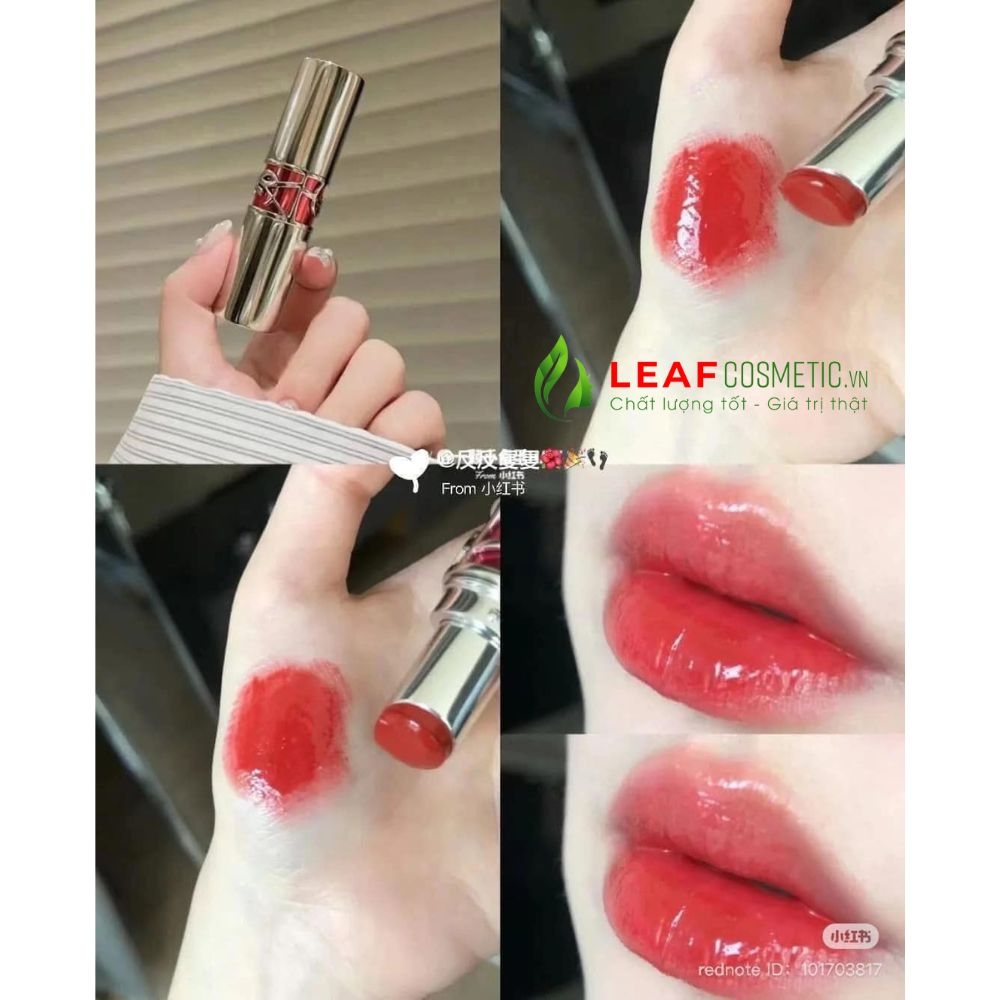 Son Dưỡng YSL Rouge Volupte Candy Glaze 9 Tangerine Tease - Đỏ Cam