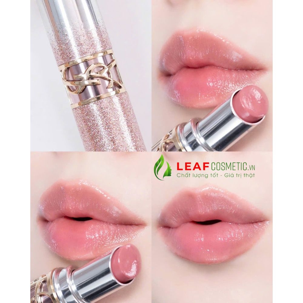 Set Quà YSL Cushion Tone B10 + Son Dưỡng Loveshine Candy Glow 44B - Hồng Đất (Limited)