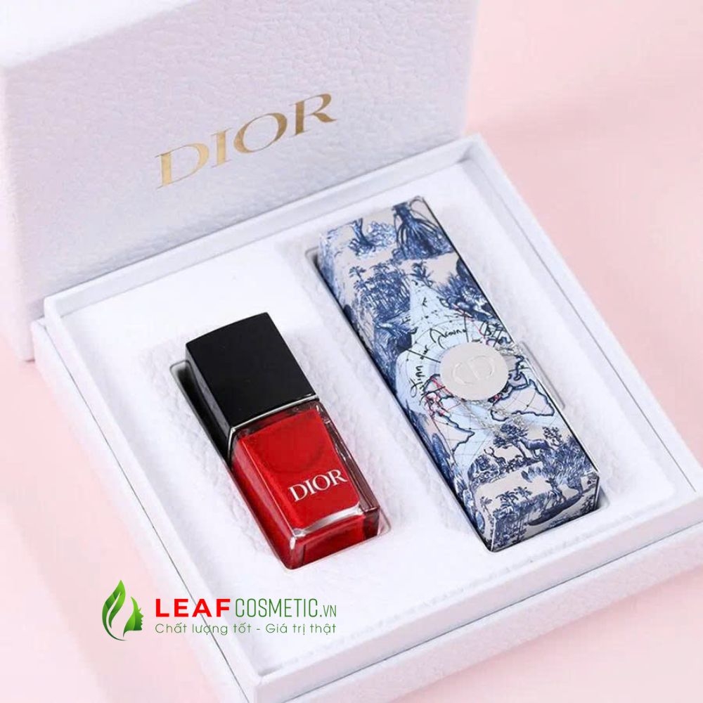 Set Son Dior Rouge Dior Lipstick 999 + Sơn Móng Tay Vernis 999