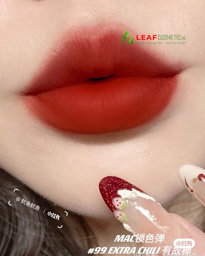 Son Kem MAC Locked Kiss Ink 99 Extra Chili – Đỏ gạch