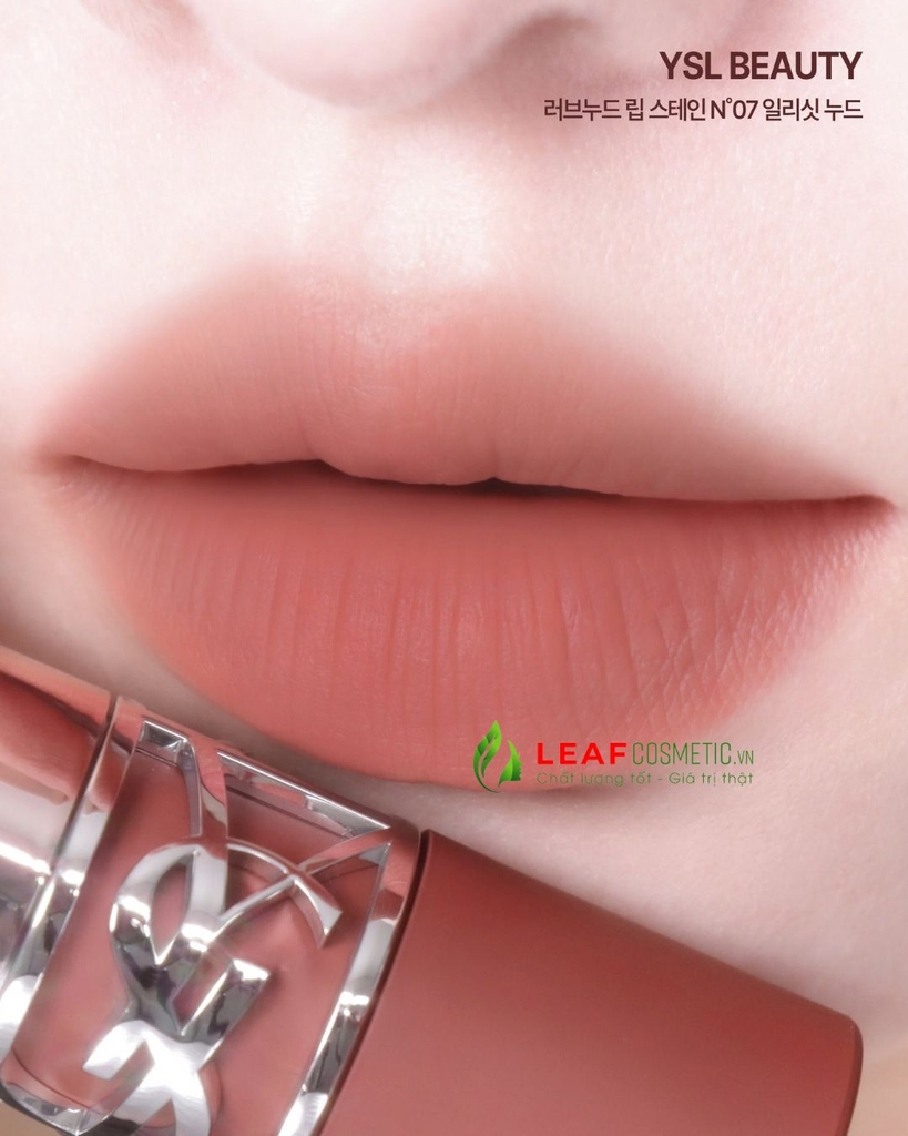 Son Kem Yves Saint Laurent YSL Lovenude Lip Stain 07 Illicit Nude - Màu Hồng Nâu Đất