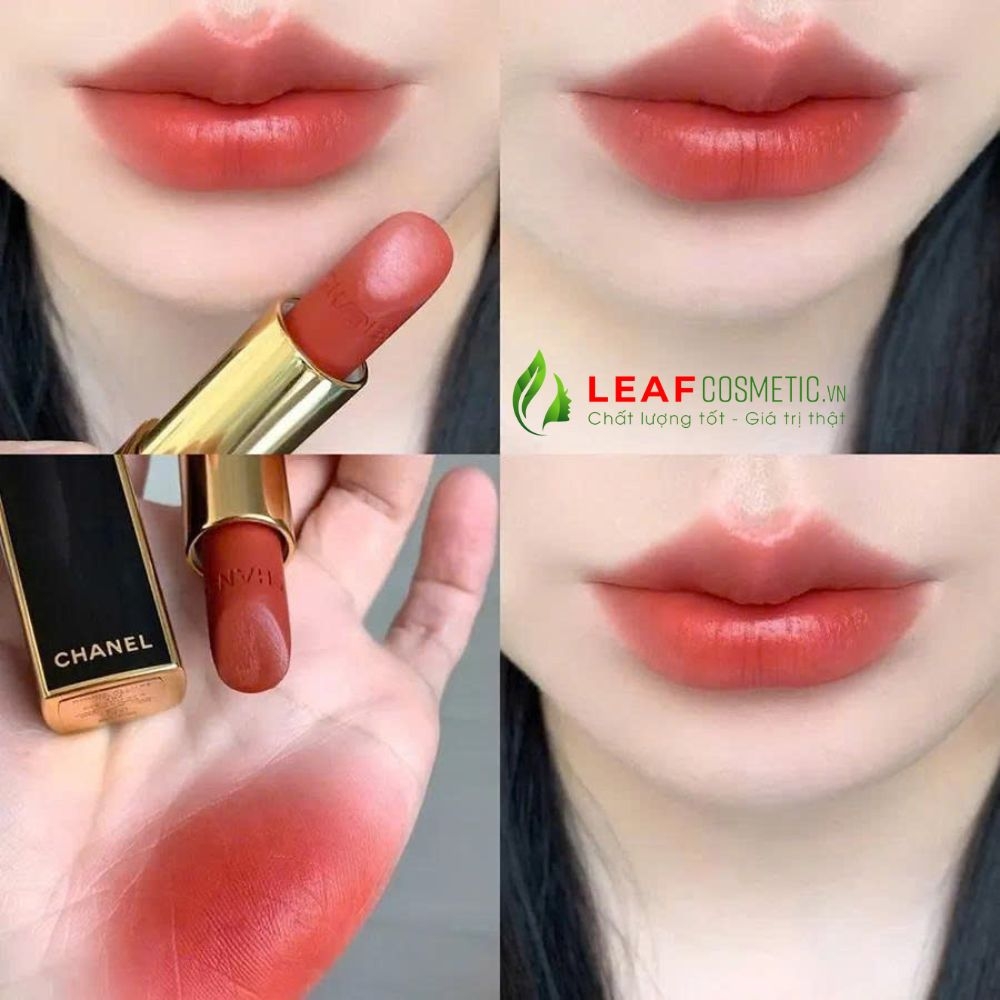 Son Thỏi Chanel Rouge Allure Velvet Limited Edition 487 See You At 5 - Màu Đỏ Gạch (Vỏ Đen)