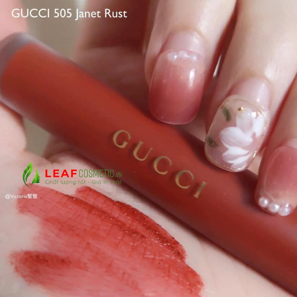 Son Kem Gucci Rouge À Lèvres Liquide Mat 505 Janet Rust - Màu Đỏ Gạch