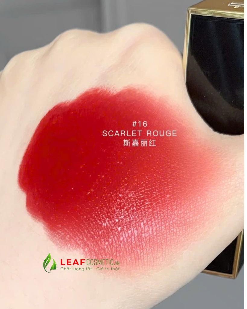 Son Thỏi Tom Ford Lip Color 16 Scarlet Rouge (Vỏ Đen)