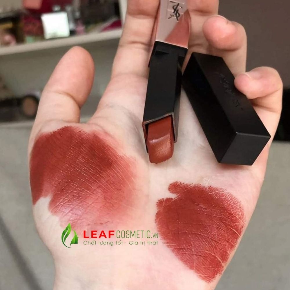 Son Thỏi YSL The Slim Glow Matte 212 Equivocal Brown - Màu Đỏ Gạch (Fullbox Tester)