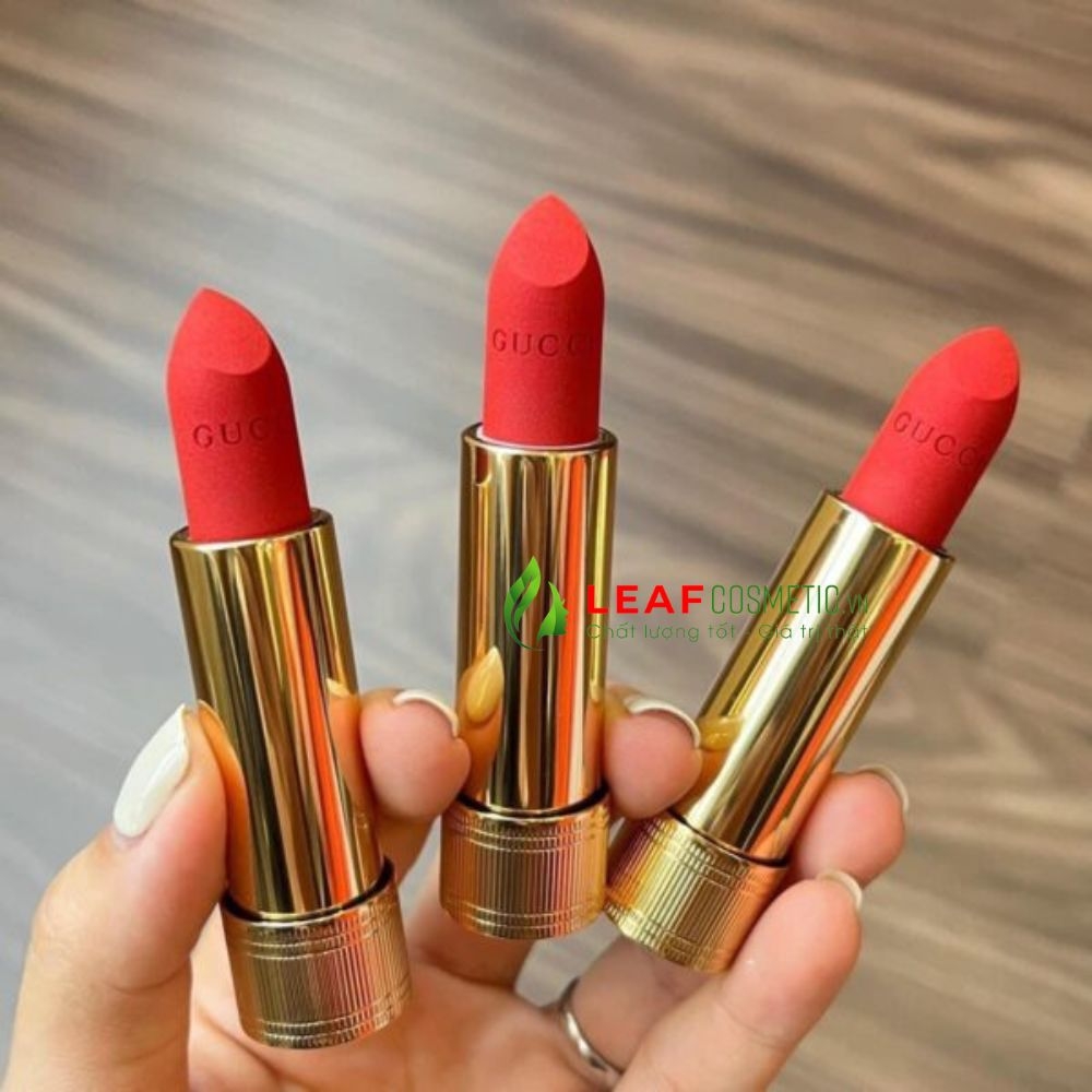 Son Thỏi Gucci Rouge À Lèvres Mat 25 Goldie Red – Màu Đỏ Ruby