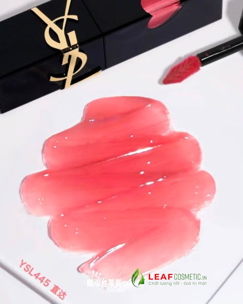 Son Kem YSL The Inks Vinyl Cream 445 Ring Me Pink – Màu Hồng Đào