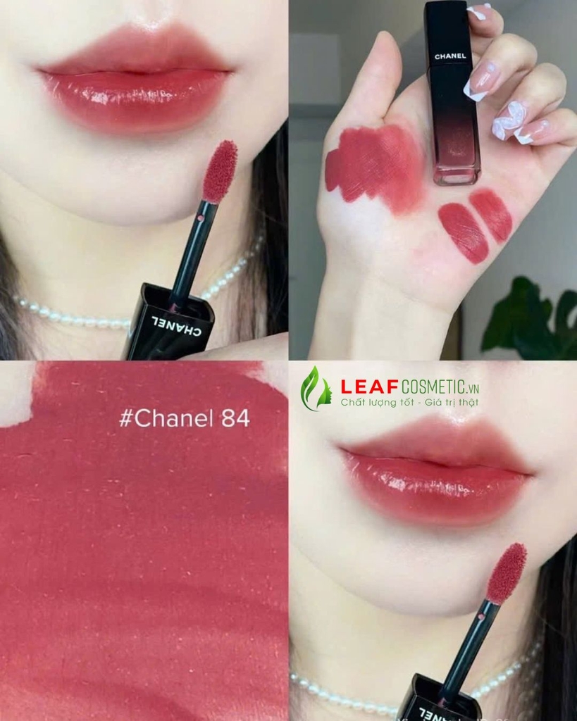 Son Kem Chanel Rouge Allure Laque 84 Rose Ambigu – Màu Đỏ Hồng Đào