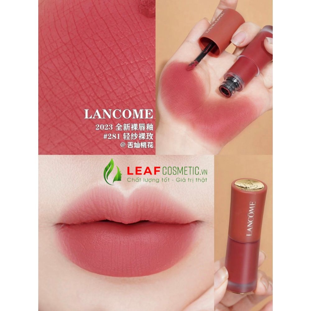Son Kem Lancome Labsolu Rouge Intimatte Liquid Lip 281 Deshabille - Hồng Cam Đất