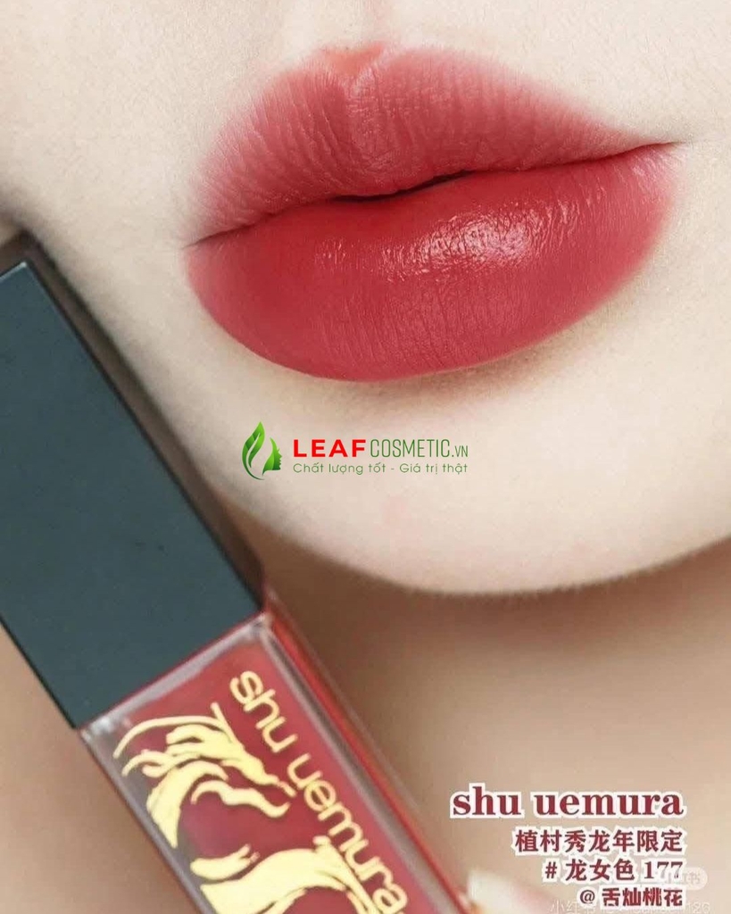 Son Kem Shu Uemura Rouge Unlimited Kinu Cream Limited Edition KC RD 177 – Màu Đỏ Gạch (Phiên Bản Vỏ Rồng)