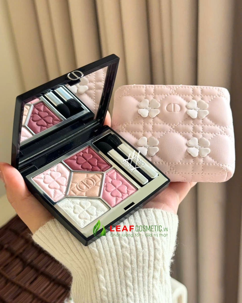 Phấn Mắt Dior Diorshow 5 Couleurs 942 Pink Talisman - Phiên Bản Giới Hạn Cỏ 4 Lá (Kèm Túi Da)