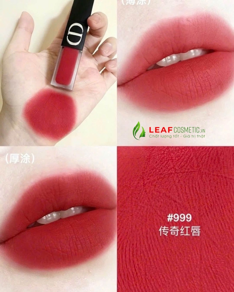 Son Kem Lì Rouge Dior On Stage Ink 999 - Màu Đỏ Thuần