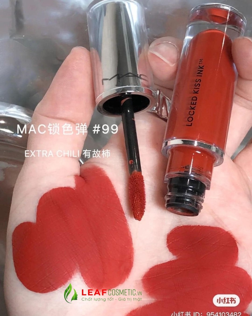 Son Kem MAC Locked Kiss Ink 99 Extra Chili – Đỏ gạch