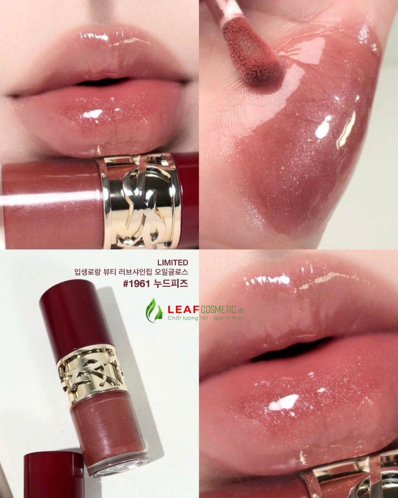 Son Bóng YSL Loveshine Plumping Lip Oil Gloss 1961 Nude Fizz – Màu Nude Nâu Ánh Nhũ (Burgundy Limited 2026)