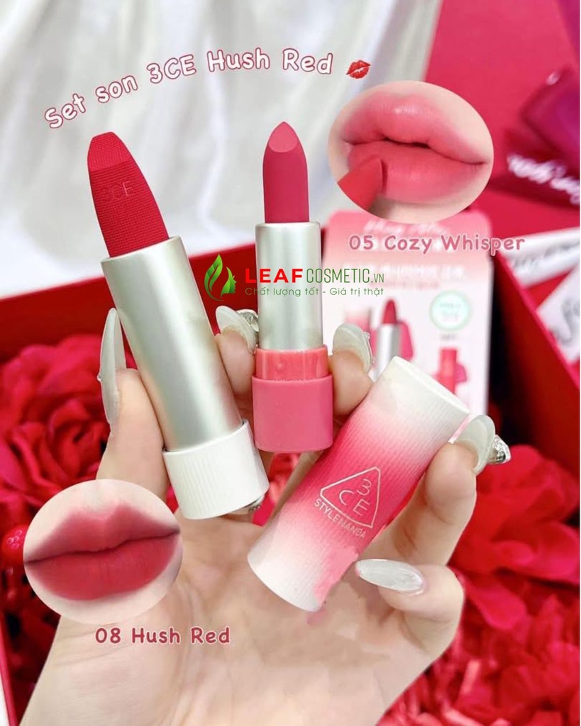 Set Quà Son 3CE Cashmere Hug Lipstick