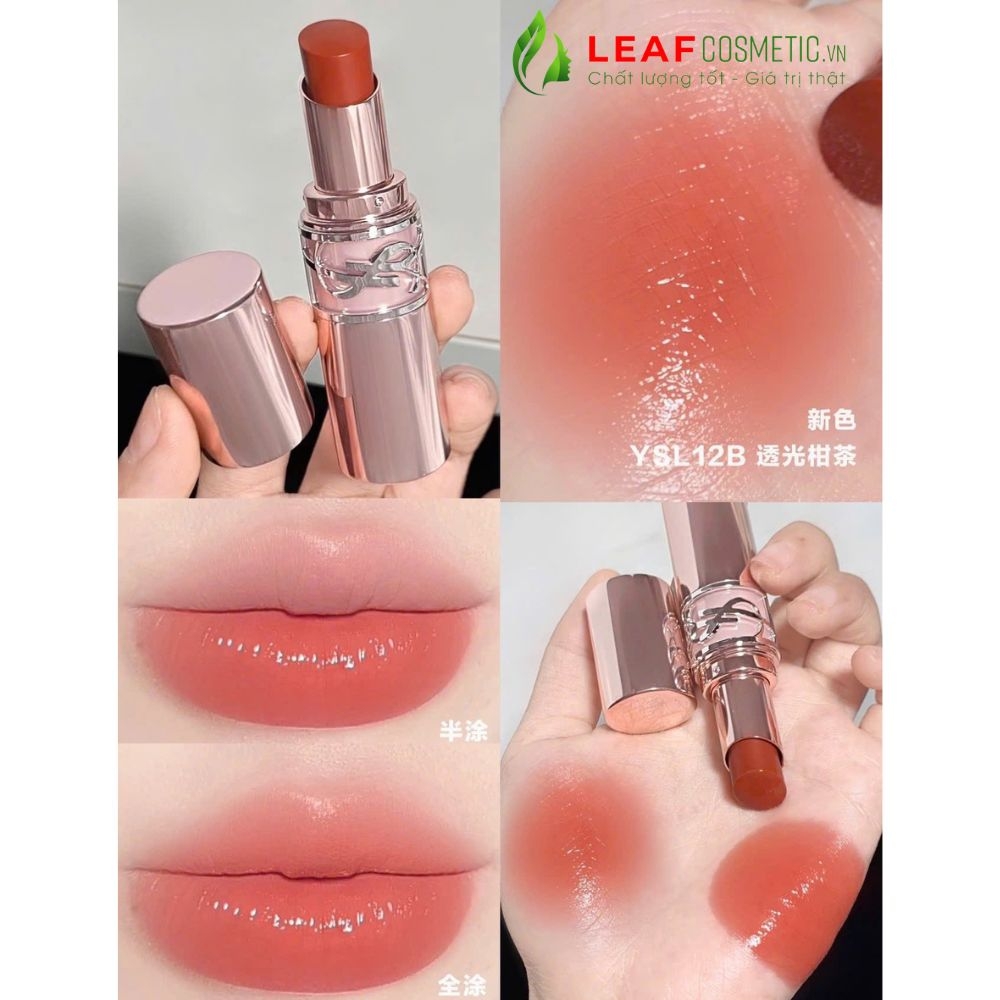 Son Dưỡng YSL Loveshine Candy Glow 12B Sweet Tangerine - Cam San Hô