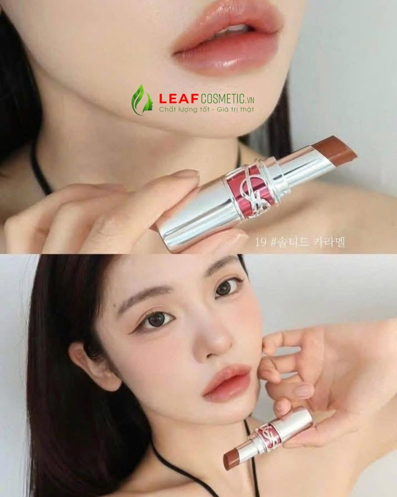 Son Dưỡng YSL Candy Glaze 19 Salted Caramel - Màu Nâu Caramel (Mini)