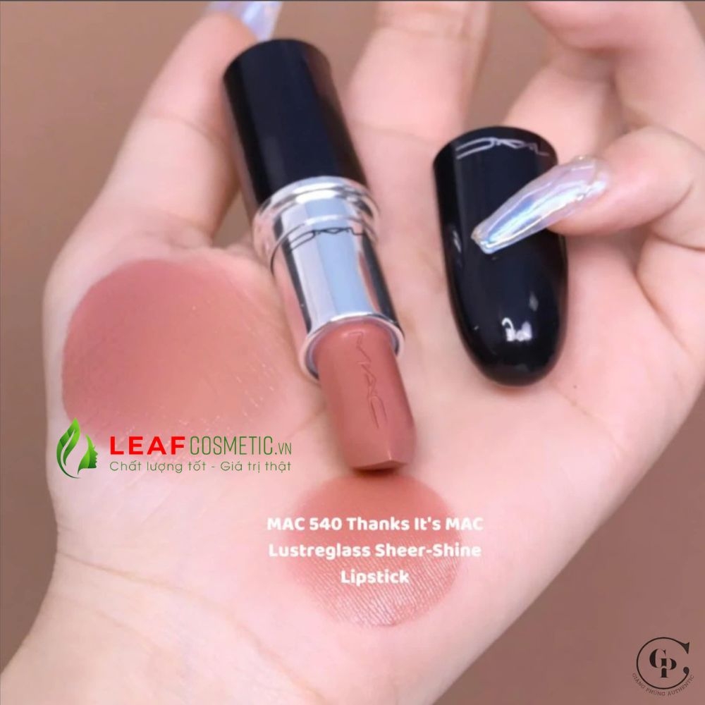 Son MAC Lustreglass 540 Thanks It's MAC - Hồng Nâu Nude