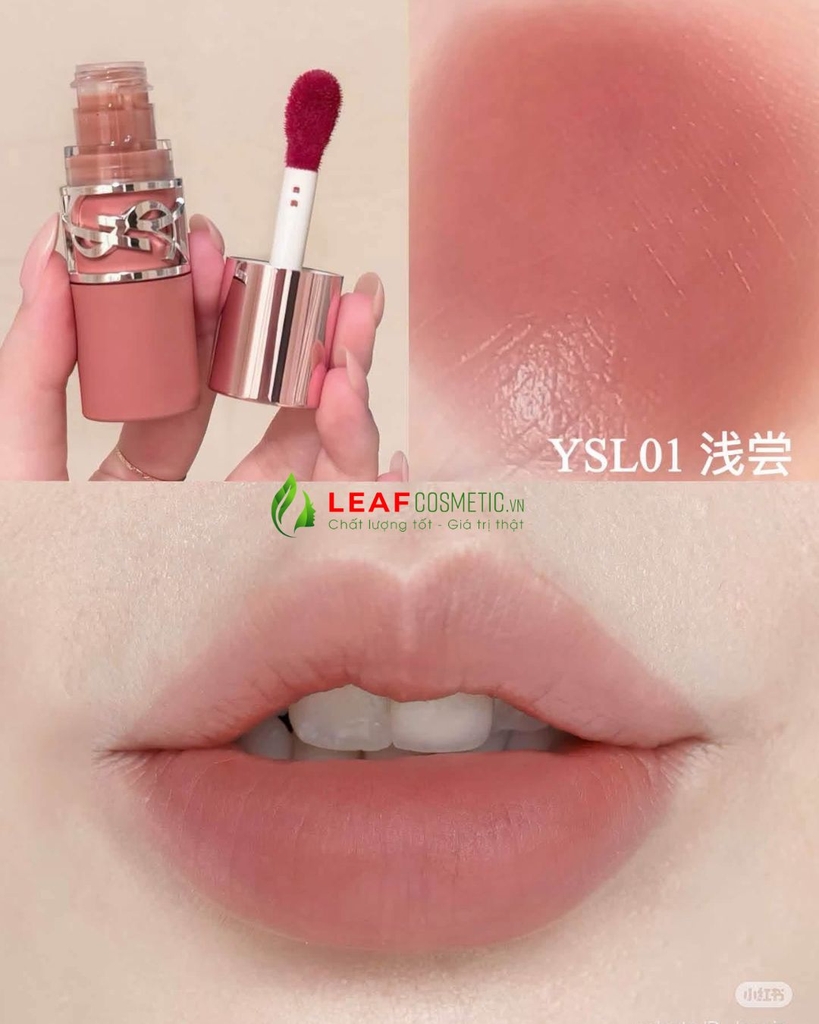 Son Kem YSL Lovenude Lip Stain 01 Pink Passion – Màu Hồng Nude