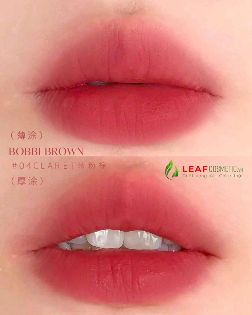 Son Kem Lì Bobbi Brown Luxe Matte Liquid Lipstick 04 Claret – Màu Đỏ Nâu Đất