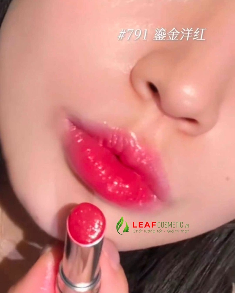 Son Dưỡng Dior Addict Glass Lipstick 791 Diorissime - Màu Hồng Đỏ (Vỏ Bạc)