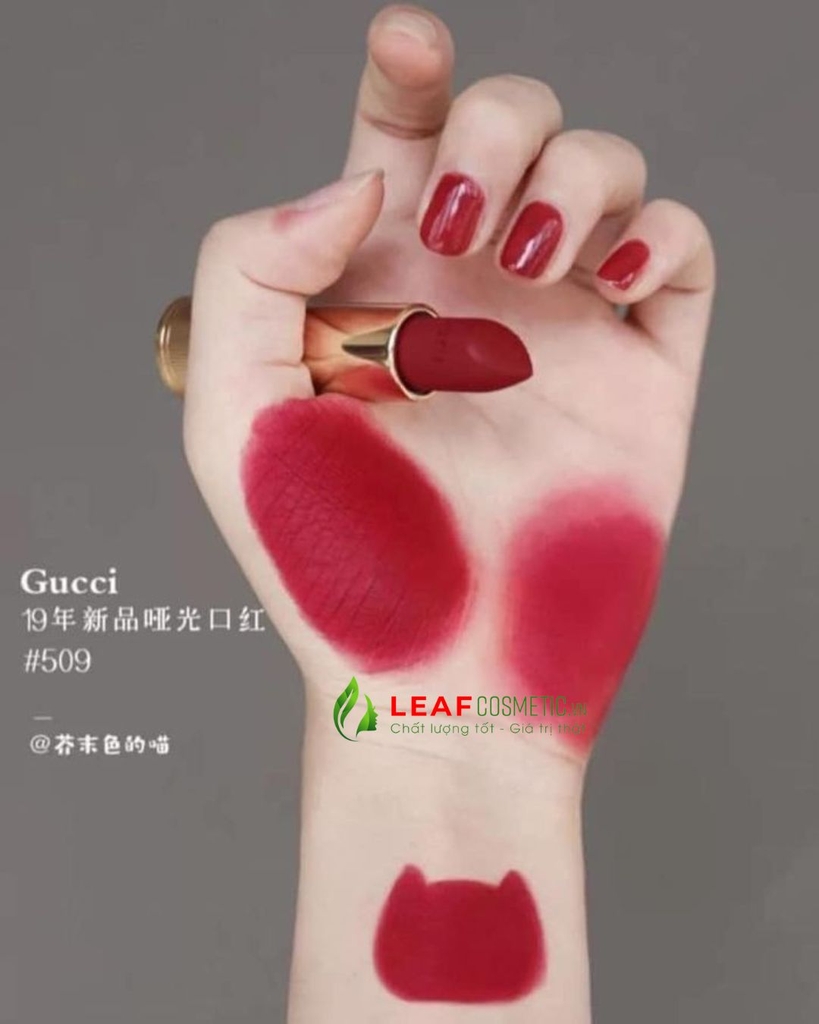 Son Thỏi Gucci Rouge À Lèvres Mat 509 Janie Scarlet – Màu Đỏ Trầm