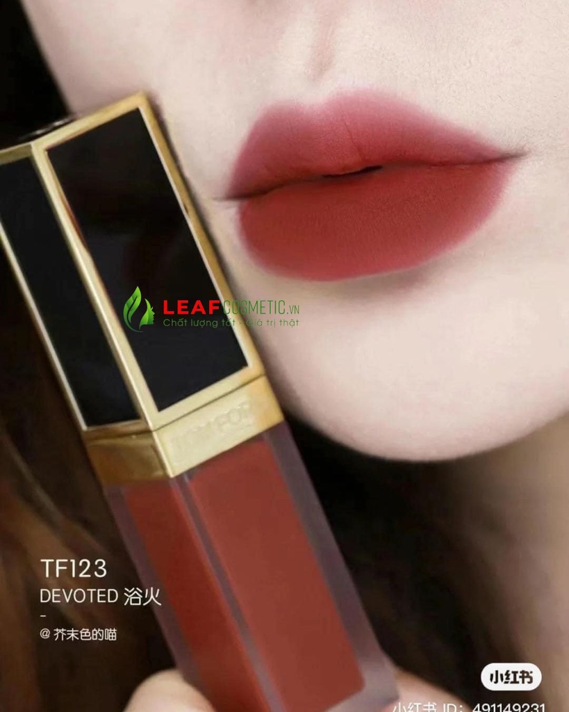 Son Kem Lì Tom Ford Liquid Lip Luxe Matte 123 Devoted – Màu Đỏ Nâu