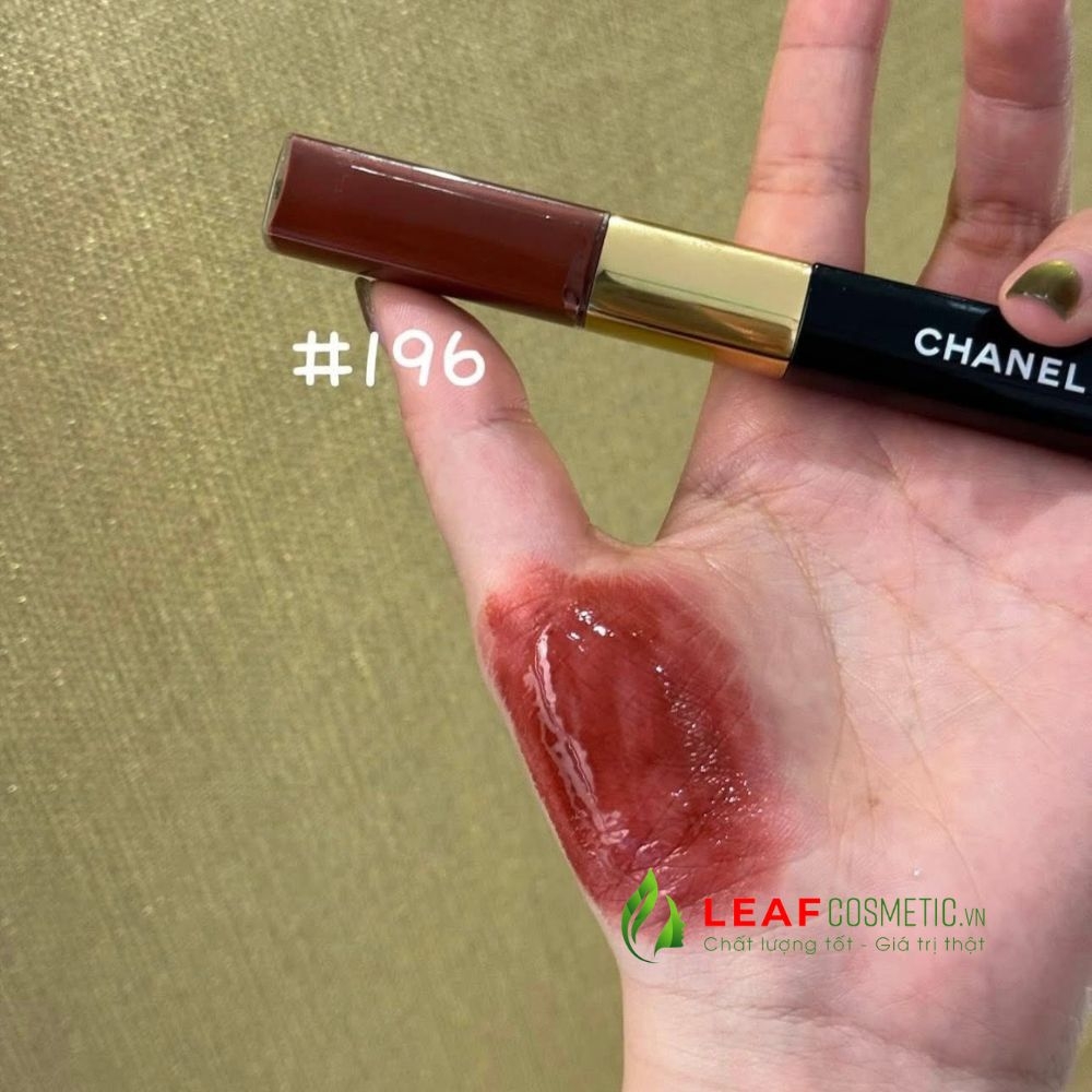 Son Kem 2 Đầu Chanel 196 Red Brown - Đỏ Nâu Đất (Le Rouge Duo)
