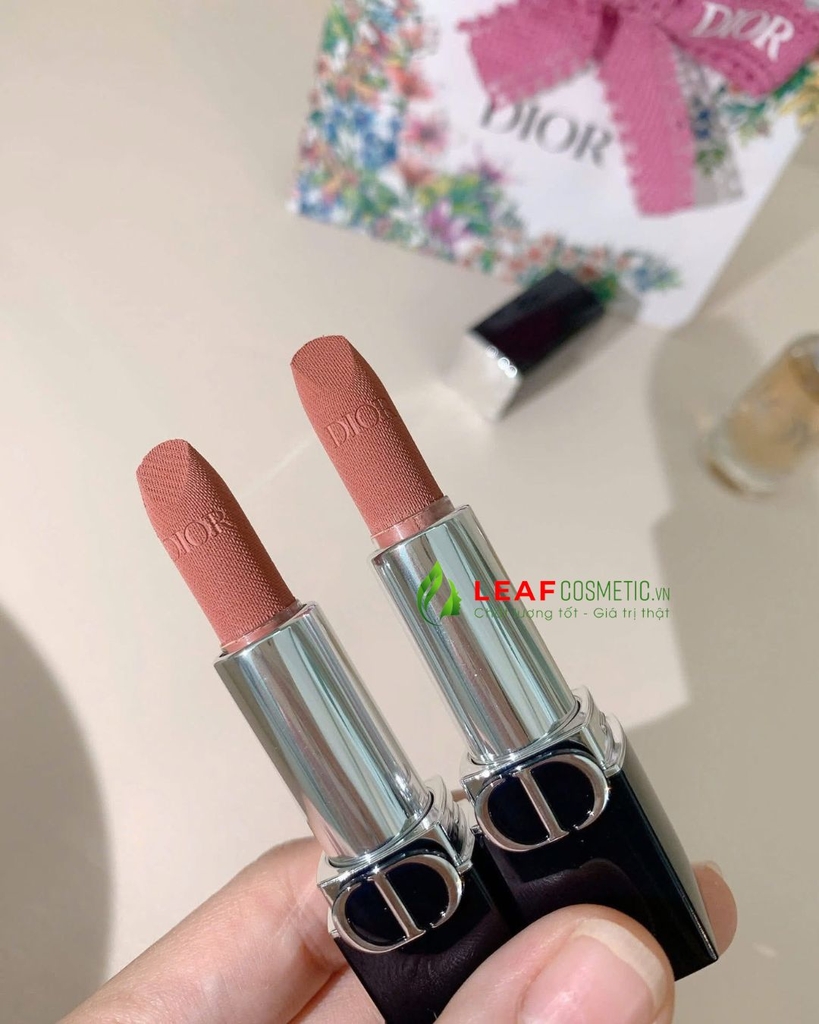 Son Thỏi Dior Rouge Dior Couture Velvet 100 Nude Look Mini - Màu Hồng Nude Đất