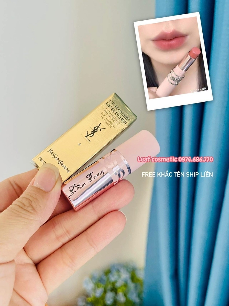 Son Thỏi YSL Lovenude Lip Blusher 04 - Màu Hồng Đào (Mini)