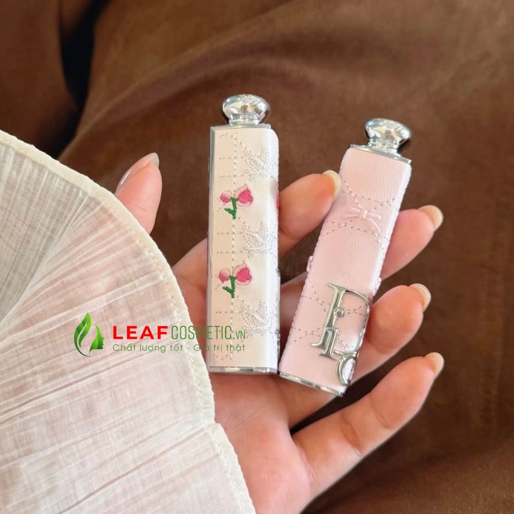 Vỏ Son Dior Addict Case Flowery Cannage Limited - Màu Trắng Họa Tiết