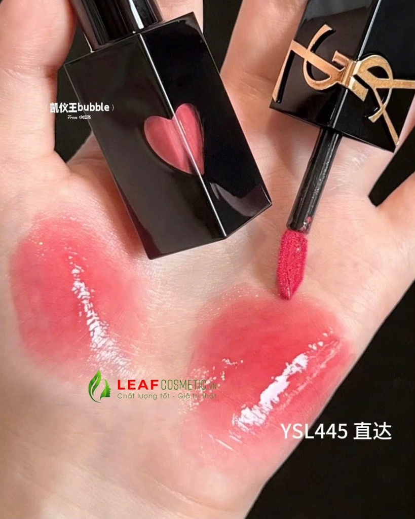 Son Kem YSL The Inks Vinyl Cream 445 Ring Me Pink – Màu Hồng Đào