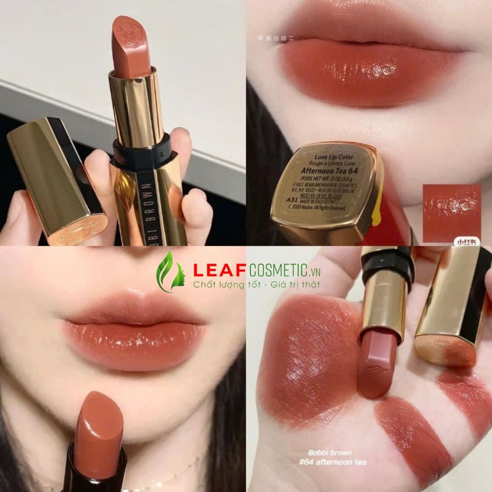 Son Thỏi Bobbi Brown Luxe Lipstick 64 Afternoon Tea - Màu Cam Trà Sữa