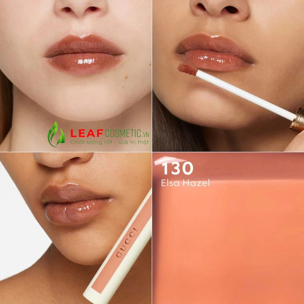 Son Kem Gucci Glow Oil-In-Water Tint 130 Elsa Hazel - Cam Sữa
