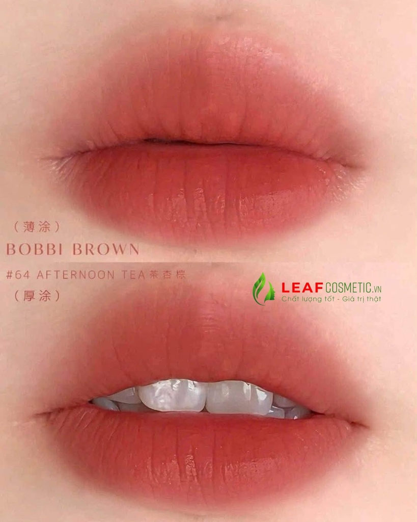 Son Kem Lì Bobbi Brown Luxe Matte Liquid Lipstick 64 Afternoon Tea – Màu Cam Nâu Trà Sữa
