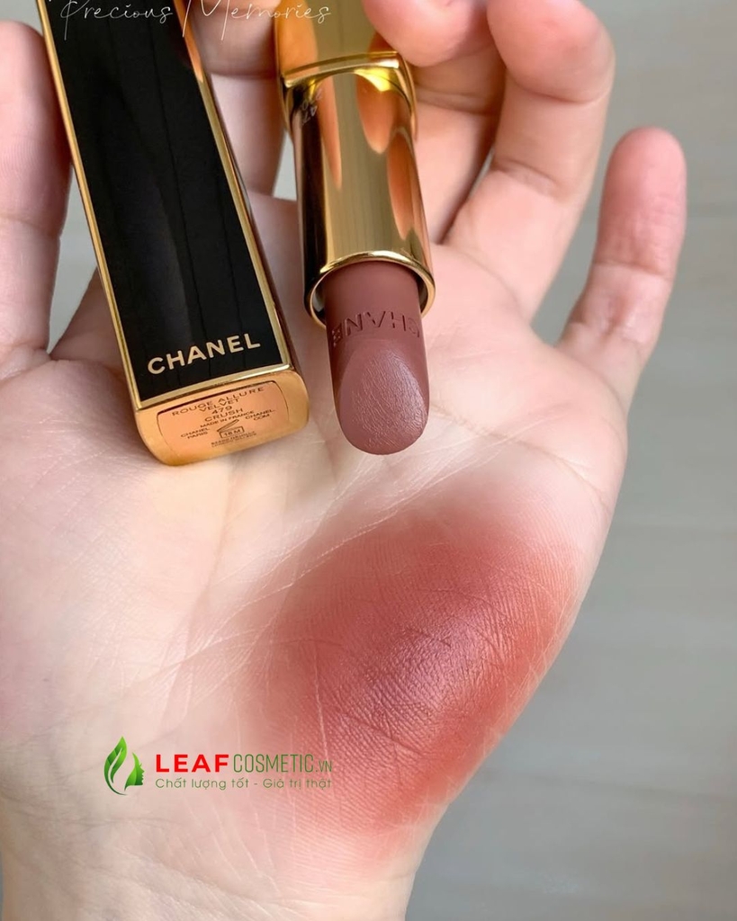 Son Thỏi Chanel Rouge Allure Velvet Limited Edition 479 Crush - Màu Hồng Nâu (Vỏ Đen)