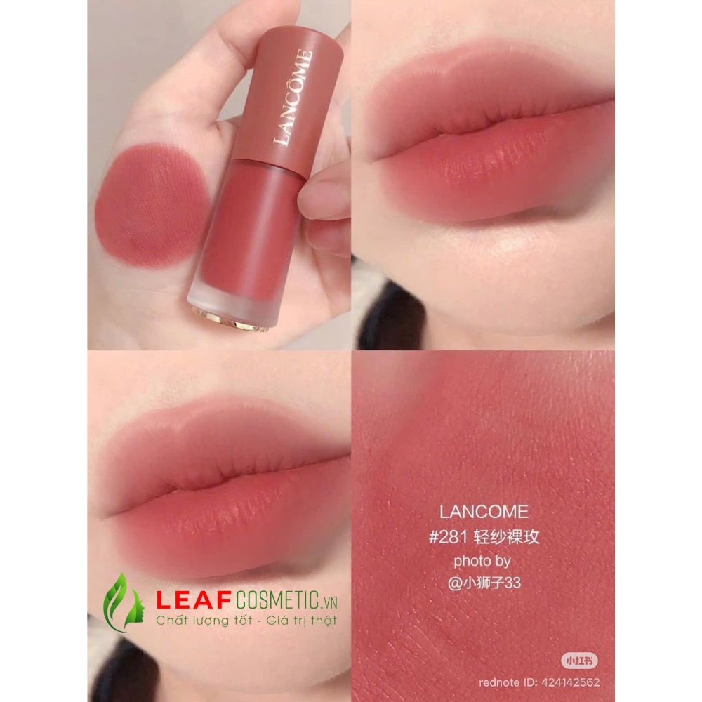 Son Kem Lancome Labsolu Rouge Intimatte Liquid Lip 281 Deshabille - Hồng Cam Đất