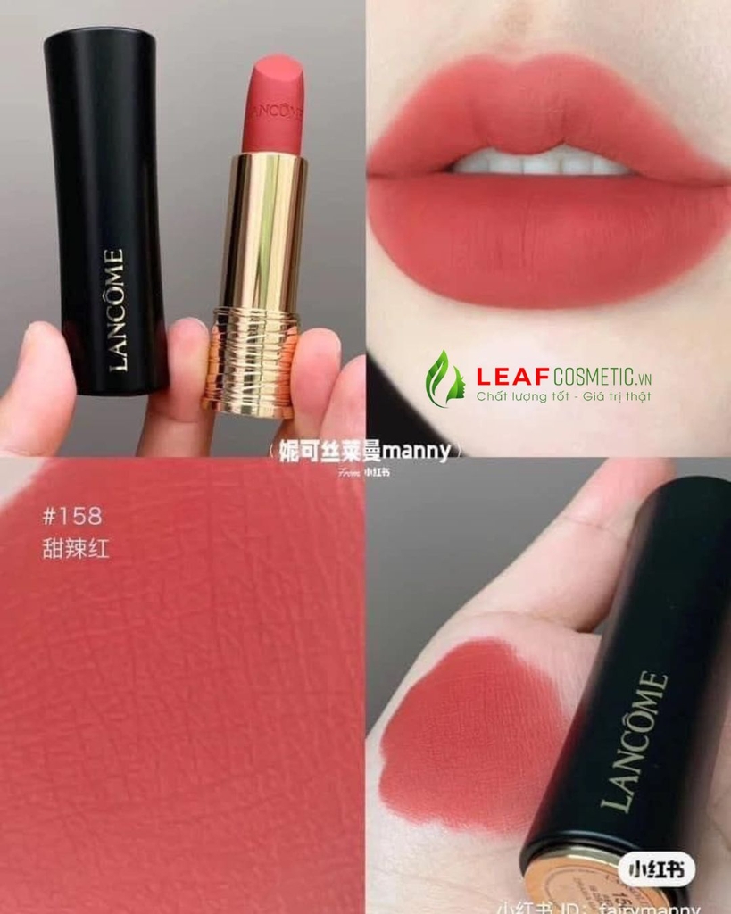 Son Lancôme L'Absolu Rouge Intimatte 158 Red Is Drama – Màu Đỏ Thuần