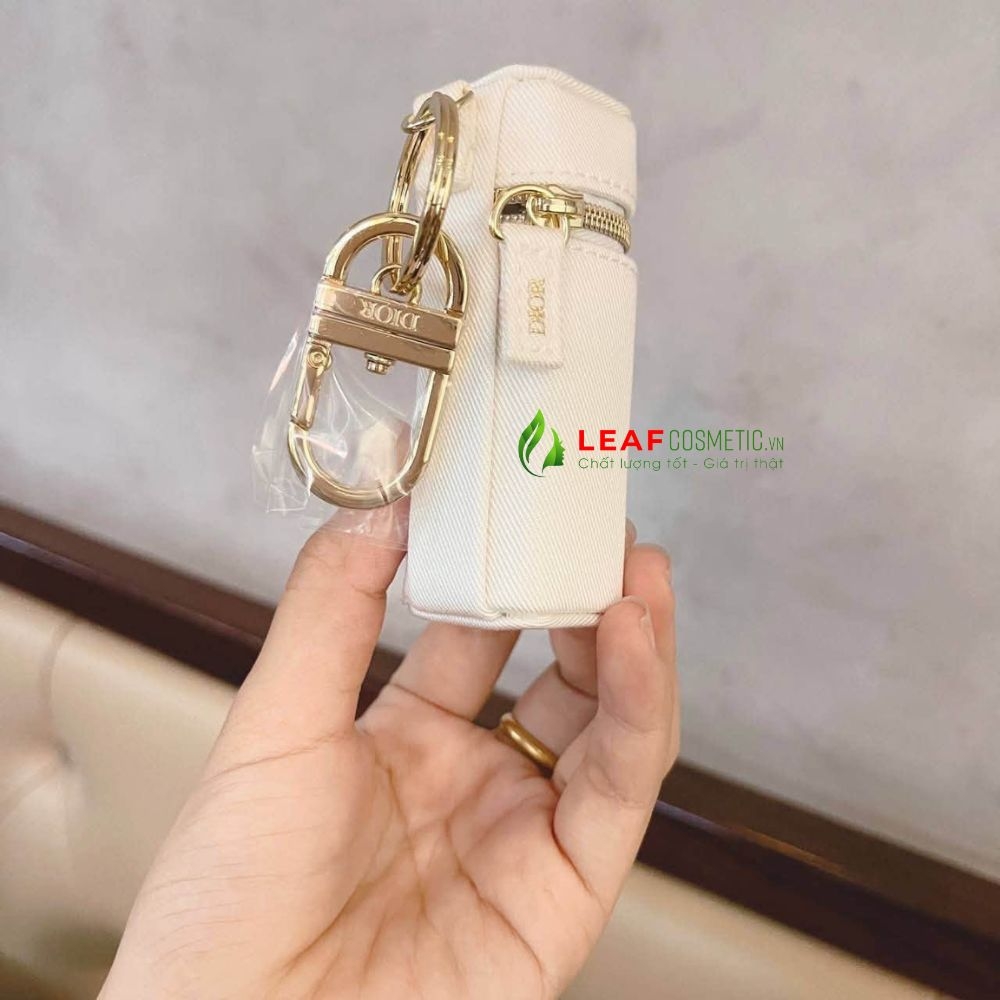 Set Son Rouge Dior 720 Icône Fullsize – Kèm Túi Pouch Đựng Son Key Ring Màu Trắng