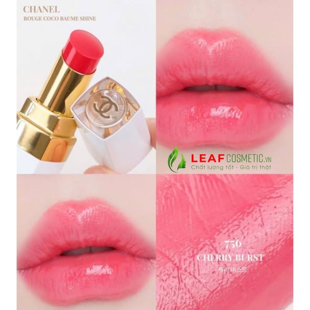 Son Chanel Rouge Coco Baume 756 Cherry Burst - Đỏ Hồng Cherry