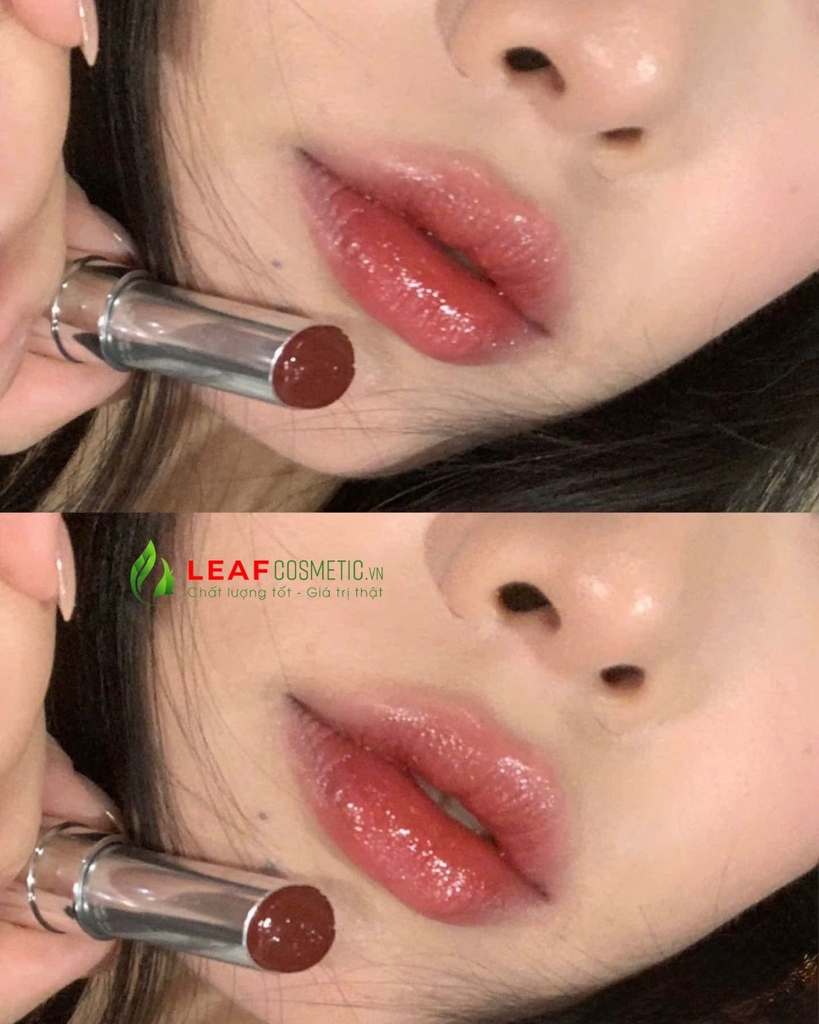 Son Dior Addict Glass 906 Talk My Dior – Màu Đỏ Nâu (Vỏ Bạc)