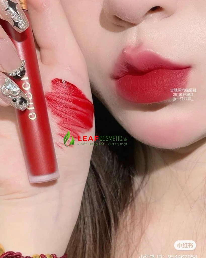 Son Kem Gucci Rouge À Lèvres Liquide Mat 25 Goldie Red - Màu Đỏ Thuần