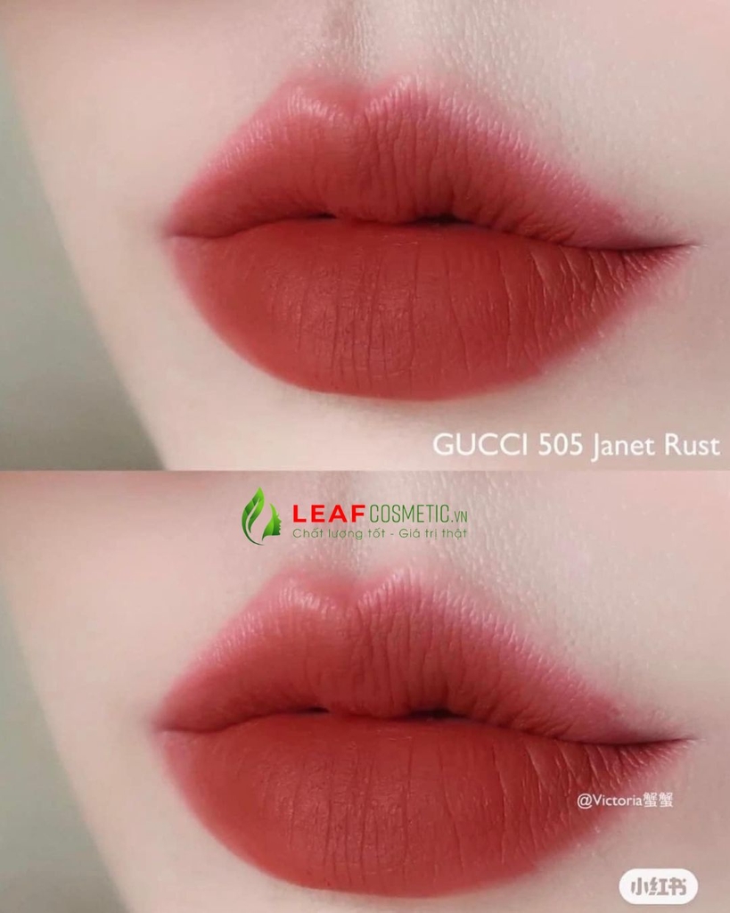 Son Kem Gucci Rouge À Lèvres Liquide Mat 505 Janet Rust - Màu Đỏ Gạch