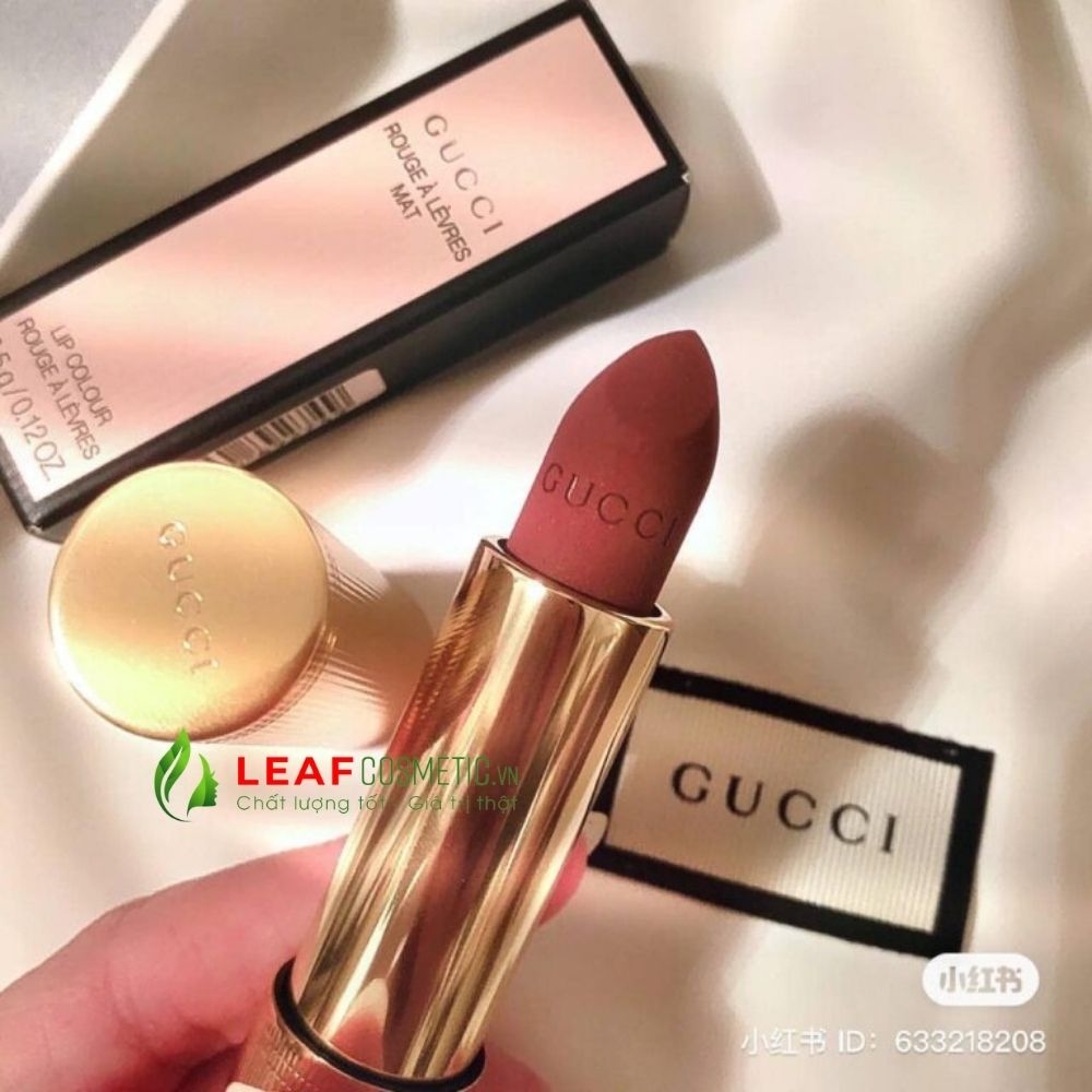 Son Thỏi Gucci Rouge À Lèvres Mat 217 Valeria Rose – Màu Hồng Cam Đất