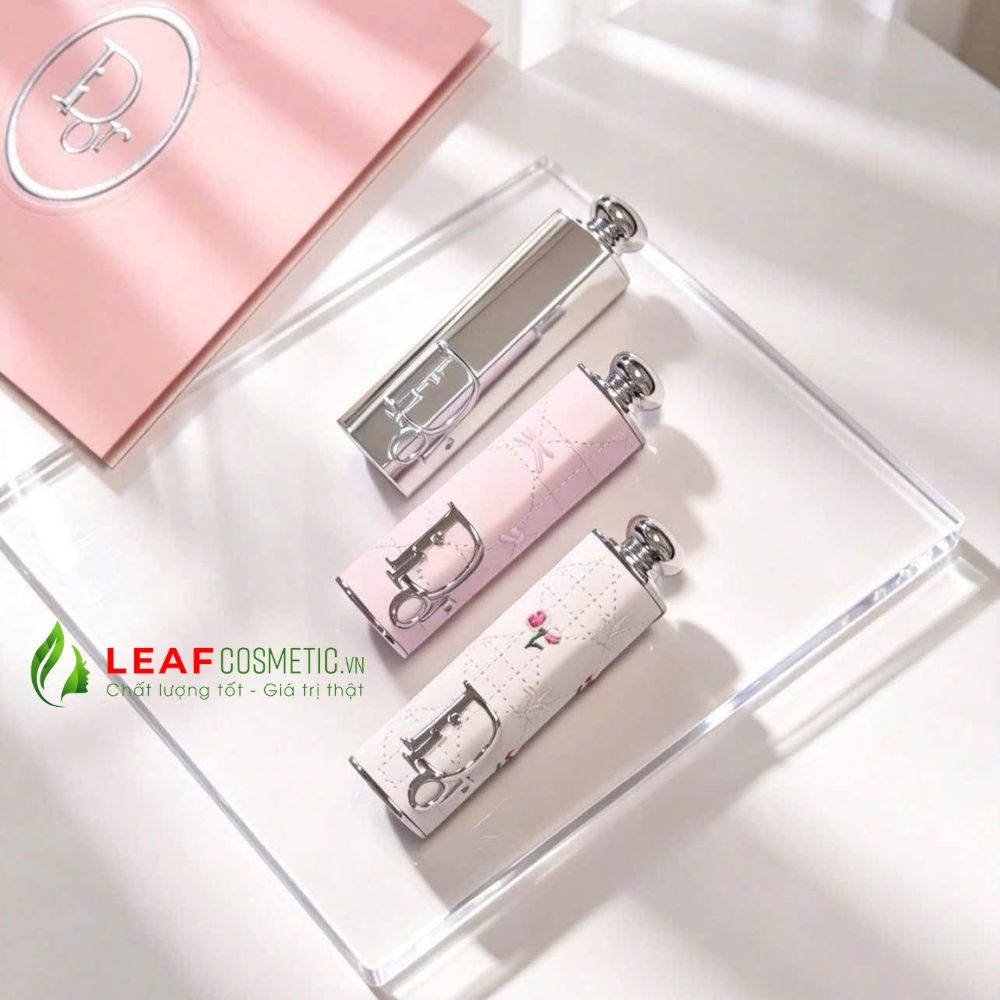 Vỏ Son Dior Addict Case Flowery Cannage Limited - Màu Trắng Họa Tiết
