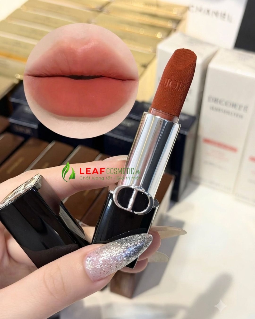 Son Dior Rouge Velvet 539 Tera Bella - Màu Đỏ Cam Đất (Phiên Bản Nắp Châm)