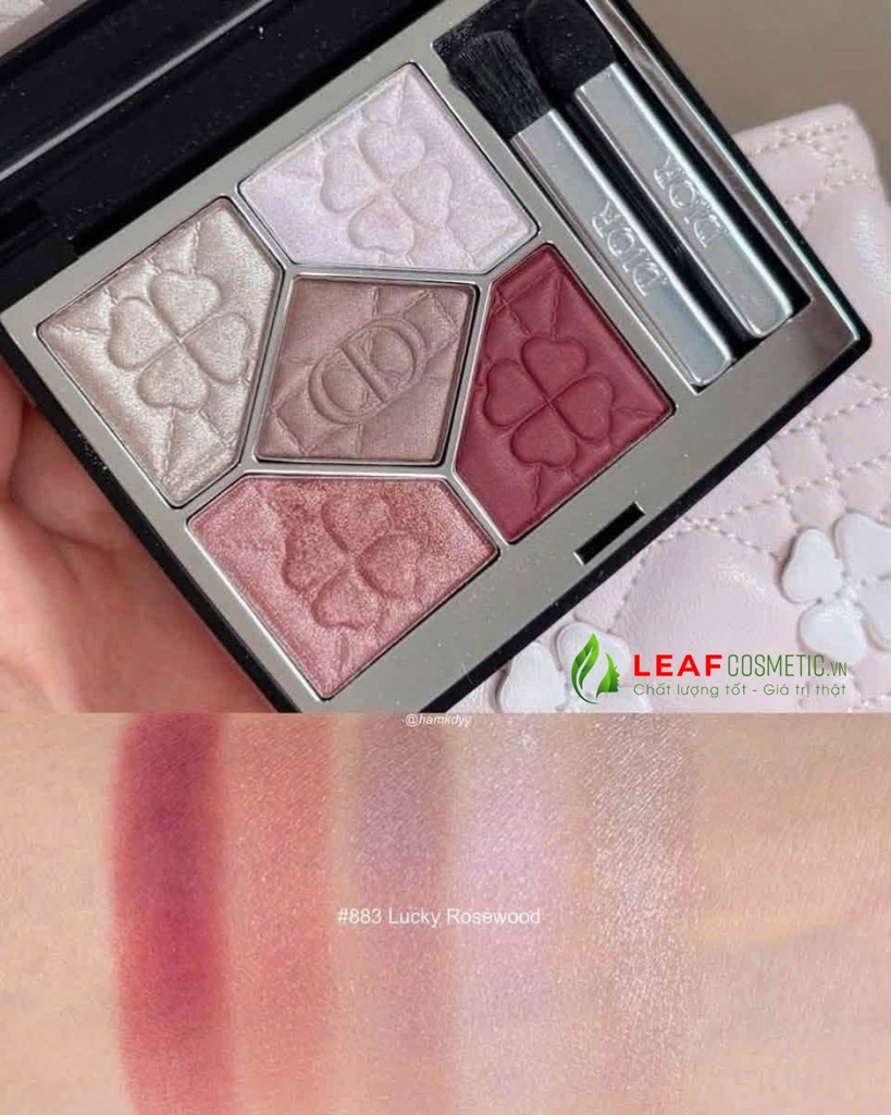 Bảng Phấn Mắt Dior Diorshow 5 Couleurs 883 Lucky Rosewood – Phiên Bản Giới Hạn Lucky Clover (Cỏ 4 Lá)